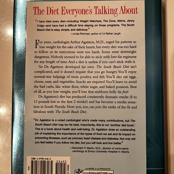 The South Beach Diet by Arthur Agatston (hardcover/ great condition) (books) - Picture 3 of 7